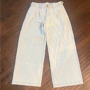 American Eagle Outfitters Light Wash Strigid Wide Leg Trouser Jeans 4 EUC